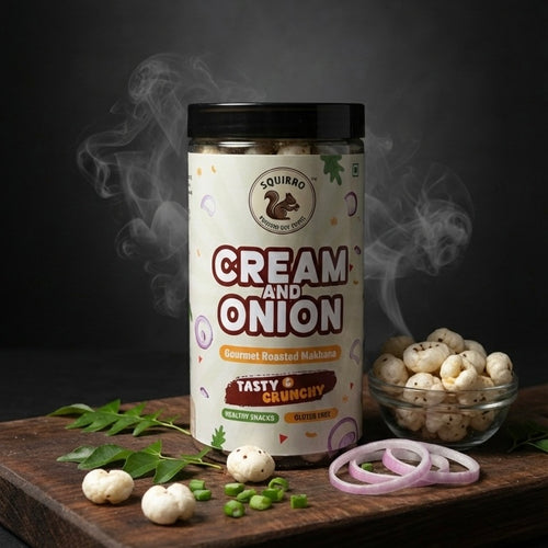 Makhana Combo – Cream & Onion + Black Pepper (70g each)