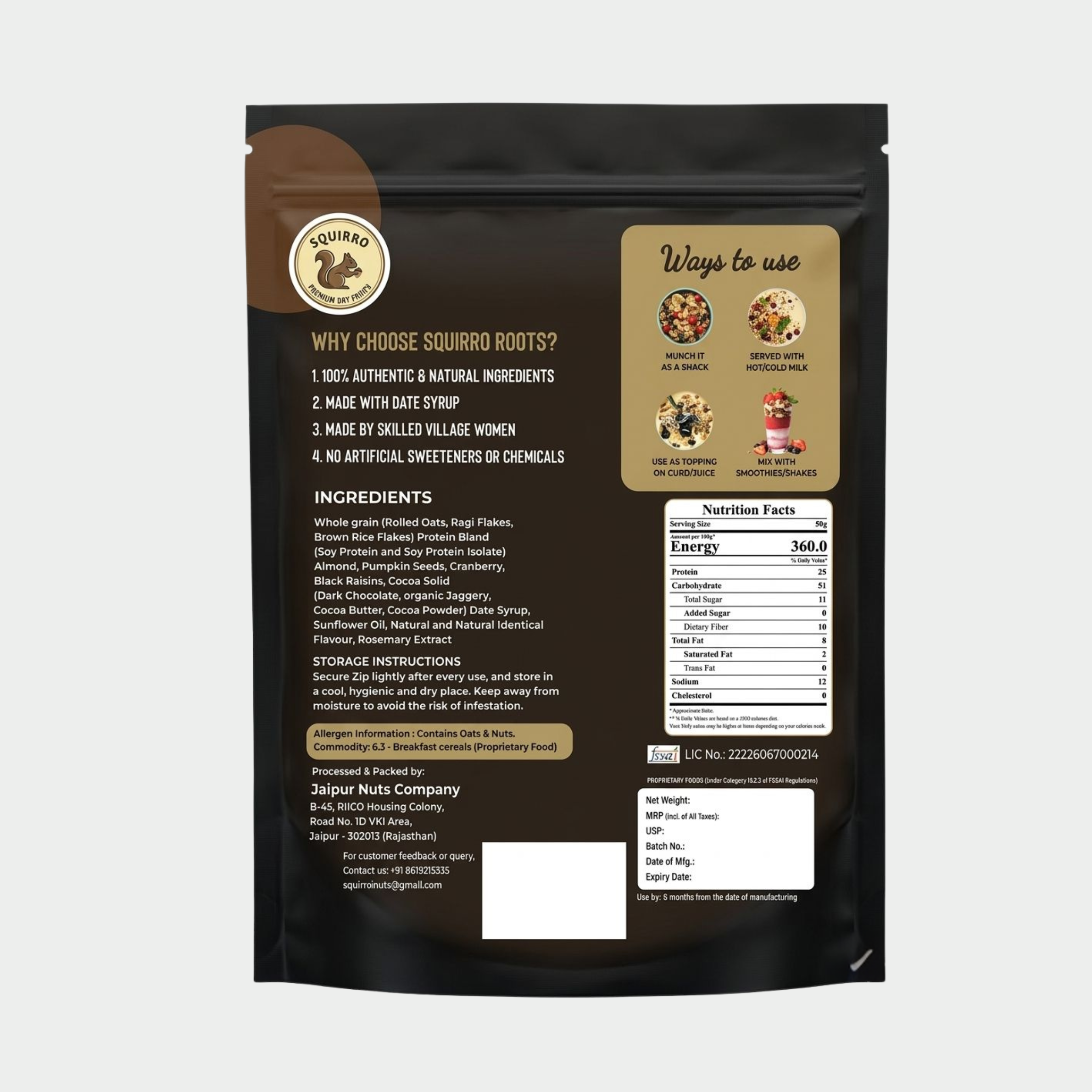 High Protein Dark Chocolate Muesli