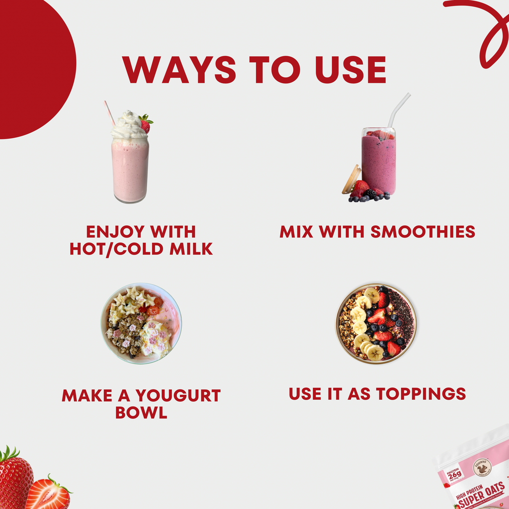 High Protein Strawberry Oats