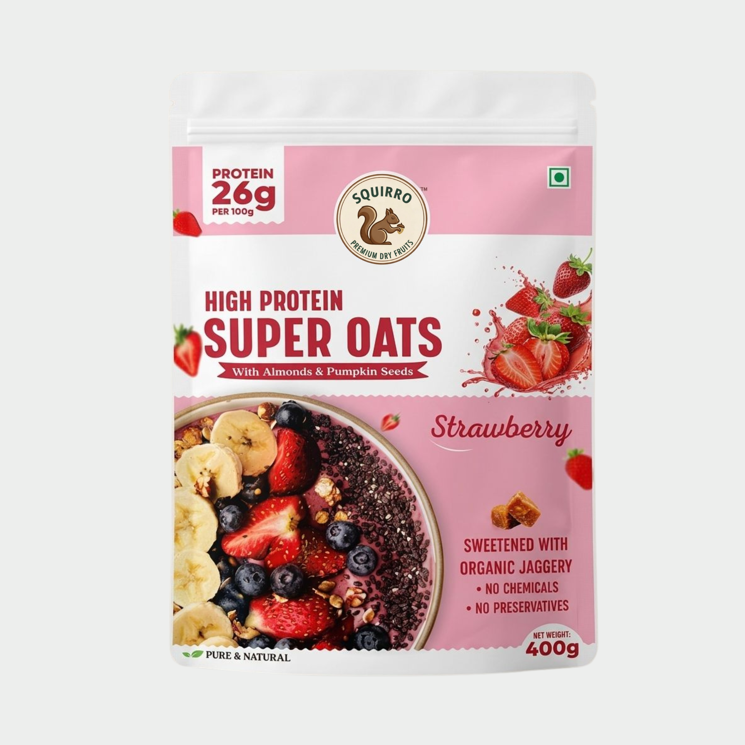 High Protein Strawberry Oats