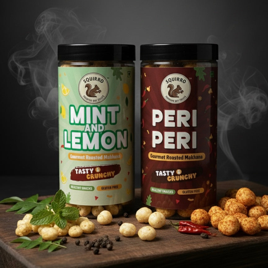 Makhana Combo – Mint & Lemon + Peri Peri (70g each)