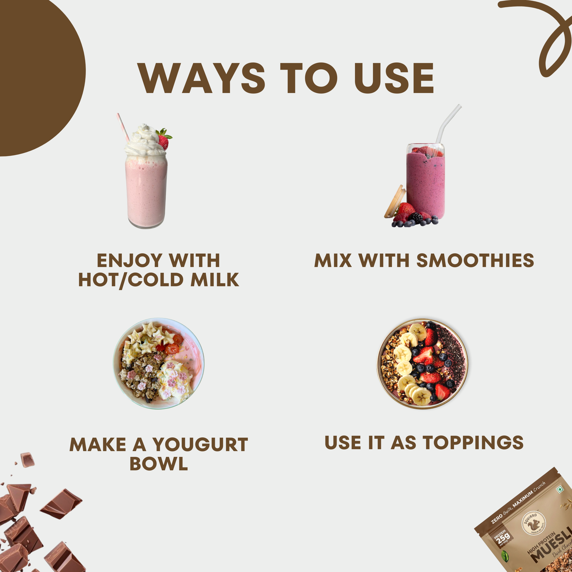 High Protein Dark Chocolate Muesli